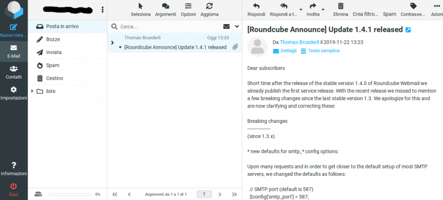 Roundcube webmail настройка outlook